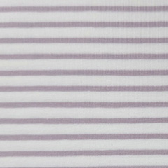 Jersey Stoff Streifen, mauve wei