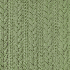 Jacquardjersey Stoff Zopfmuster,�Matcha Green (hellgr�n)