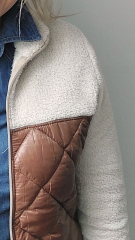 Teddyfleece Stoff Teddyfell Lammfellimitat flauschig weich elastisch, beige