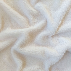 Teddyfleece Stoff Teddyfell Lammfellimitat flauschig weich, cremewei
