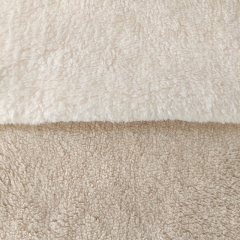 Teddyfleece Stoff Teddyfell Lammfellimitat flauschig weich, cremewei