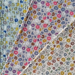 Musselin Stoff Kringel Leomuster Double Gauze, mint