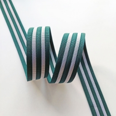 Gurtband Streifen Rucksackband 38 mm, grau dunkelgrn