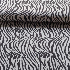 Jerseystoff Zebramuster Animal Print, schwarz grauweiß