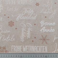 Dekostoff Weihnachtsgre metallic Glitzer, wei natur