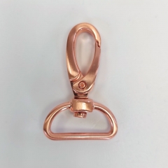Karabinerhaken Metall 2,5 cm hochwertig hochglnzend, kupfer