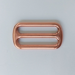 Feststellschnalle Schieber Metall 25mm hochwertig hochglnzend, kupfer metallic
