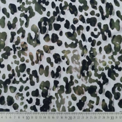 Funktionsjersey Stoff Yoga Stoff Leopardenmuster Animal Print, khaki grauwei