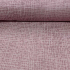 Musselin Stoff Double Gauze Batik Gitternetz, altrosa