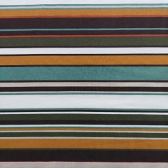 Jerseystoff Streifen multicolor, ocker mint khaki