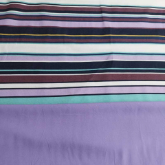 Jerseystoff Streifen multicolor, dunkelblau flieder mint
