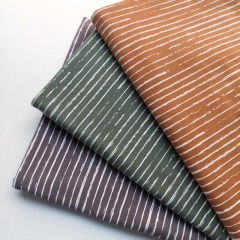 Jerseystoff Streifen blurry stripes, weiss caramel