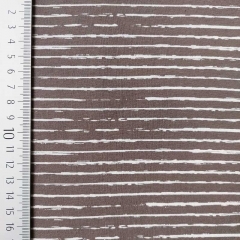 Jerseystoff Streifen blurry stripes, weiss matt dunkelbraun