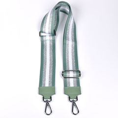 Taschengurt Taschenriemen Streifen Glitzer 5 cm, mintgrn silber wei