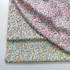 Viskose Stoff Popelin Blmchen Zweige Blusenstoff, pink wei