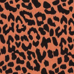 Viskosejersey Stoff Leoparden Muster, schwarz rostbraun