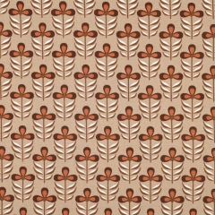 RESTSTCK 30 cm Canvas Stoff Retroblumen, beige