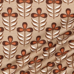 RESTSTCK 30 cm Canvas Stoff Retroblumen, beige