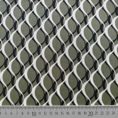 Viskose Stoff grafisches Muster Blusenstoff, weiß schwarz armygrün