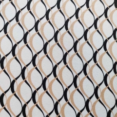 Viskose Stoff grafisches Muster Blusenstoff, beige schwarz cremeweiß