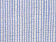 RESTSTCK 63 cm Seersucker Stoff Streifen 2 mm breit Blusenstoff, hellblau wei