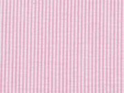 Seersucker Stoff Streifen 2 mm breit Blusenstoff, rosa weiß