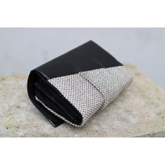 Outdoorstoff Teflon Kreuzmuster Weave, schwarz natur