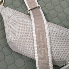 Outdoorstoff Teflon Kreuzmuster Weave, hellbraun natur