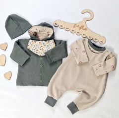 Sweatstoff angeraut uni, army grn