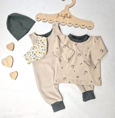 Sweatstoff angeraut uni, army grn