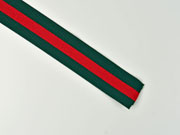 Gummiband Streifen 4 cm breit, grn rot grn