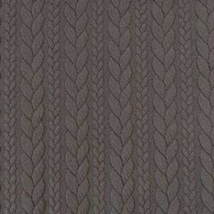 Jacquardjersey Stoff Zopfmuster,graubraun (schlamm)