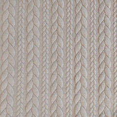 Jacquardjersey Stoff Zopfmuster,helltaupe