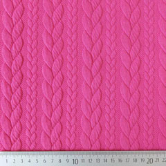 Jacquardjersey Stoff Zopfmuster,pink