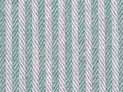 RESTSTCK 22 cm Dekostoff Jacquard Fischgrt, mint