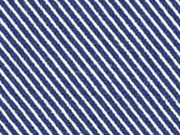 Dekostoff diagonale Streifen Doubleface dunkelblau