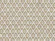 Dekostoff Jacquard Rauten Doubleface, beige