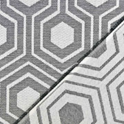 RESTST�CK 81 cm Outdoorstoff Dralon�  Teflon Sechseck, creme schwarz