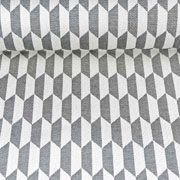 Outdoorstoff Dralon  Teflon grafisches Muster, creme schwarz