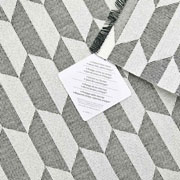 Outdoorstoff Dralon  Teflon grafisches Muster, creme schwarz