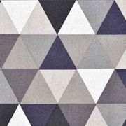 Dekostoff Dreiecke Leinen Optik, dunkelgrau taupe natur
