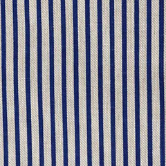 Dekostoff Streifen Leinen Optik, blau natur