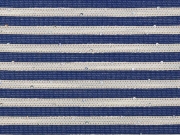 Editey Strukturstoff Streifen & Pailletten, blau beige