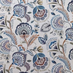 Canvas Stoff Paisleymuster Baumwollstoff, trkis grau cremeweiss