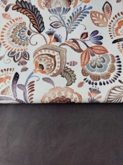 Canvas Stoff Paisleymuster Baumwollstoff, rotbraun beige cremewei