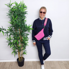 Blouson Stoff Techno Stoff Jackenstoff uni, mattes pink