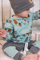 angerauter Sweat Stoff uni mint