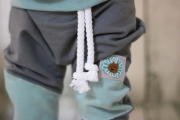 angerauter Sweat Stoff uni mint