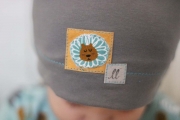 angerauter Sweat Stoff uni mint