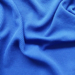 Strickstoff Baumwolle Rippenstrick uni, kobaltblau